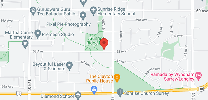 map of 18765 58 AVENUE
